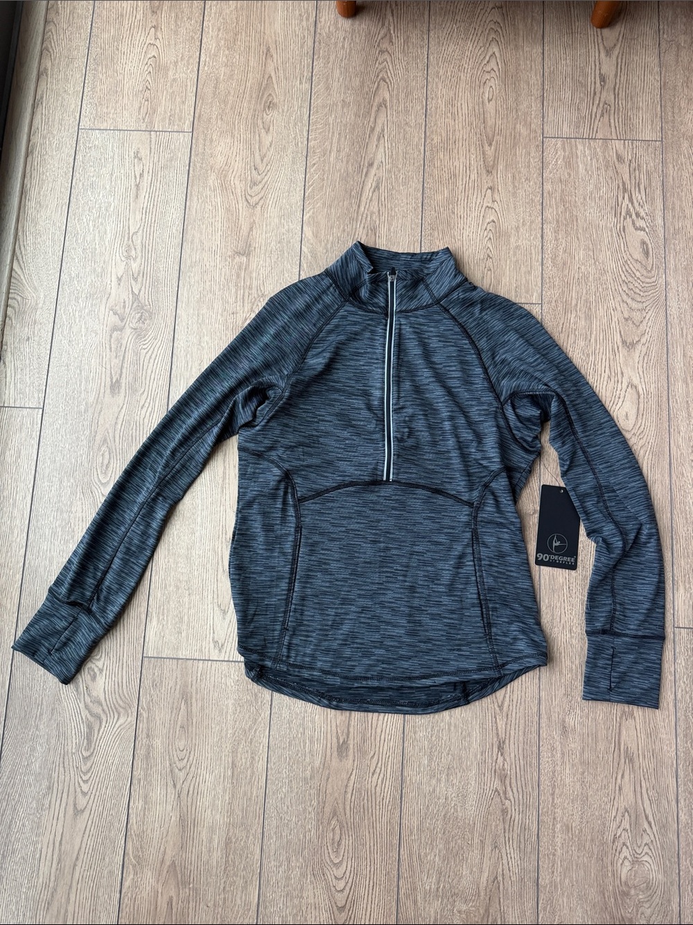 90 Degree By Reflex Heathered Charcoal Active Jacket